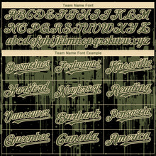 Laden Sie das Bild in den Galerie-Viewer, Custom Black Olive-Cream 3D Pattern Design Dripping Splatter Paint Authentic Baseball Jersey
