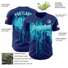 Загрузить изображение в средство просмотра галереи, Custom Royal Lakes Blue-White 3D Pattern Design Dripping Splatter Paint Authentic Baseball Jersey
