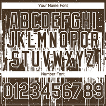 Load image into Gallery viewer, Custom Brown White 3D Pattern Design Dripping Splatter Paint Authentic Baseball Jersey
