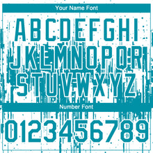 Загрузить изображение в средство просмотра галереи, Custom White Teal-White 3D Pattern Design Dripping Splatter Paint Authentic Baseball Jersey
