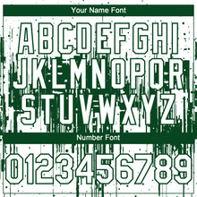 Load image into Gallery viewer, Custom White Green 3D Pattern Design Dripping Splatter Paint Authentic Baseball Jersey
