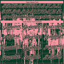 Load image into Gallery viewer, Custom Green Medium Pink 3D Pattern Design Dripping Splatter Paint Authentic Baseball Jersey
