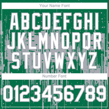 Load image into Gallery viewer, Custom Kelly Green White-Gray 3D Pattern Design Dripping Splatter Paint Authentic Baseball Jersey
