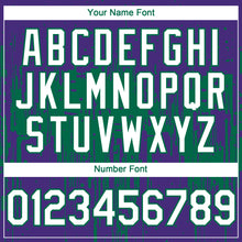 Загрузить изображение в средство просмотра галереи, Custom Purple White-Kelly Green 3D Pattern Design Dripping Splatter Paint Authentic Baseball Jersey
