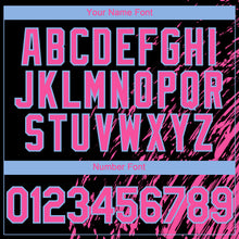 Charger l'image dans la galerie, Custom Black Pink-Light Blue 3D Pattern Design Paint Stroke Grunge Streak Authentic Baseball Jersey
