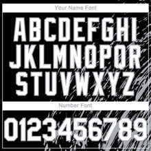 Load image into Gallery viewer, Custom Black White-Gray 3D Pattern Design Paint Stroke Grunge Streak Authentic Baseball Jersey
