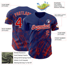 Загрузить изображение в средство просмотра галереи, Custom Royal Red-White 3D Pattern Design Paint Stroke Grunge Streak Authentic Baseball Jersey
