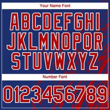 Загрузить изображение в средство просмотра галереи, Custom Royal Red-White 3D Pattern Design Paint Stroke Grunge Streak Authentic Baseball Jersey
