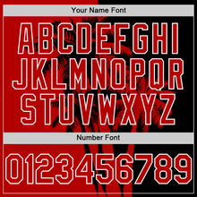 Load image into Gallery viewer, Custom Black Red-White 3D Pattern Design Hawaii Palm Trees Tropical Coconut Authentic Baseball Jersey
