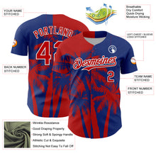 Charger l'image dans la galerie, Custom Royal Red-White 3D Pattern Design Hawaii Palm Trees Tropical Coconut Authentic Baseball Jersey
