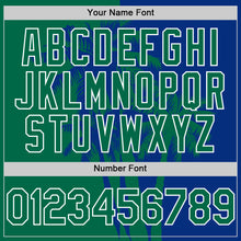 Charger l'image dans la galerie, Custom Royal Kelly Green-White 3D Pattern Design Hawaii Palm Trees Tropical Coconut Authentic Baseball Jersey
