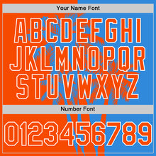 Charger l'image dans la galerie, Custom Electric Blue Orange-White 3D Pattern Design Hawaii Palm Trees Tropical Coconut Authentic Baseball Jersey
