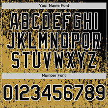 Charger l'image dans la galerie, Custom Black Old Gold-White 3D Pattern Design Abstract Fragment Splatter Authentic Baseball Jersey
