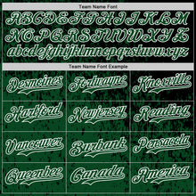 Charger l'image dans la galerie, Custom Black Green-White 3D Pattern Design Abstract Fragment Splatter Authentic Baseball Jersey
