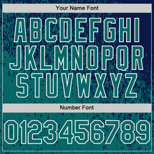 Charger l'image dans la galerie, Custom Navy Teal-White 3D Pattern Design Abstract Fragment Splatter Authentic Baseball Jersey
