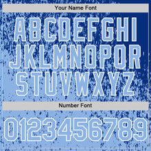 Загрузить изображение в средство просмотра галереи, Custom Royal Light Blue-White 3D Pattern Design Abstract Fragment Splatter Authentic Baseball Jersey
