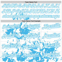 Charger l'image dans la galerie, Custom White Sky Blue Splatter Authentic Baseball Jersey
