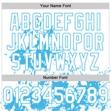 Charger l'image dans la galerie, Custom White Sky Blue Splatter Authentic Baseball Jersey
