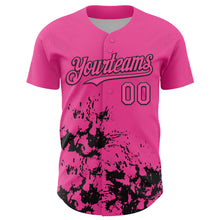 Charger l'image dans la galerie, Custom Pink Black Splatter Authentic Baseball Jersey
