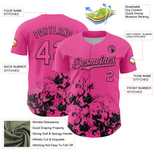 Charger l'image dans la galerie, Custom Pink Black Splatter Authentic Baseball Jersey
