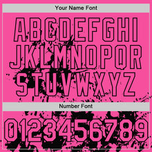 Charger l'image dans la galerie, Custom Pink Black Splatter Authentic Baseball Jersey
