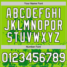 Load image into Gallery viewer, Custom Neon Green White Black-Green Splatter Authentic Baseball Jersey
