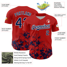 Charger l'image dans la galerie, Custom Red Navy-White Splatter Authentic Baseball Jersey
