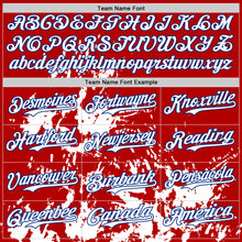 Charger l'image dans la galerie, Custom Red White-Royal Splatter Authentic Baseball Jersey
