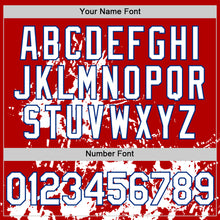 Charger l'image dans la galerie, Custom Red White-Royal Splatter Authentic Baseball Jersey
