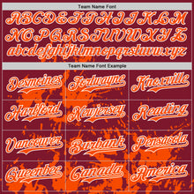 Загрузить изображение в средство просмотра галереи, Custom Crimson Orange-White Splatter Authentic Baseball Jersey
