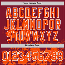 Загрузить изображение в средство просмотра галереи, Custom Crimson Orange-White Splatter Authentic Baseball Jersey
