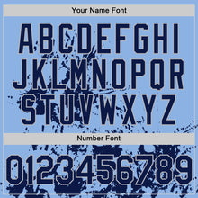 Charger l'image dans la galerie, Custom Light Blue Navy-Gray Splatter Authentic Baseball Jersey
