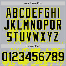 Charger l'image dans la galerie, Custom Gray Black-Neon Yellow Splatter Authentic Baseball Jersey
