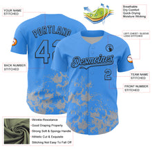 Load image into Gallery viewer, Custom Powder Blue Black-Gray Splatter Authentic Baseball Jersey
