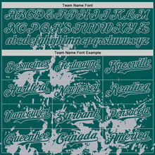 Charger l'image dans la galerie, Custom Midnight Green Gray Splatter Authentic Baseball Jersey
