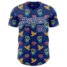 Load image into Gallery viewer, Custom Royal White Sugar Skull Day of the Dead Mexican Folk Art Authentic Baseball Jersey
