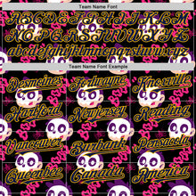 Загрузить изображение в средство просмотра галереи, Custom Black Navy Hot Pink-Gold Sugar Skull Day of the Dead Mexican Folk Art Authentic Baseball Jersey
