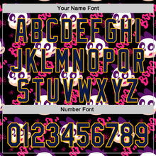 Загрузить изображение в средство просмотра галереи, Custom Black Navy Hot Pink-Gold Sugar Skull Day of the Dead Mexican Folk Art Authentic Baseball Jersey
