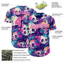 Load image into Gallery viewer, Custom Purple Pink-White Sugar Skull Day of the Dead Mexican Folk Art Authentic Baseball Jersey
