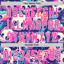 Load image into Gallery viewer, Custom Purple Pink-White Sugar Skull Day of the Dead Mexican Folk Art Authentic Baseball Jersey
