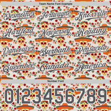 Load image into Gallery viewer, Custom Cream Steel Gray-White Sugar Skull Day of the Dead Mexican Folk Art Authentic Baseball Jersey
