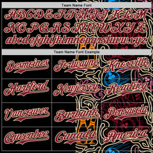 Charger l'image dans la galerie, Custom Black Crimson-Cream Bowling Doodle Split Authentic Baseball Jersey
