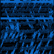 Load image into Gallery viewer, Custom Black Blue 3D Pattern Design Splatter Torn Sharp Brush Stroke Authentic Baseball Jersey
