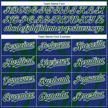 Charger l'image dans la galerie, Custom Royal Green-White 3D Pattern Design Splatter Torn Sharp Brush Stroke Authentic Baseball Jersey
