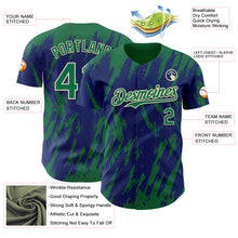 Load image into Gallery viewer, Custom Royal Kelly Green-Cream 3D Pattern Design Splatter Torn Sharp Brush Stroke Authentic Baseball Jersey
