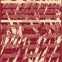 Load image into Gallery viewer, Custom Crimson Cream 3D Pattern Design Splatter Torn Sharp Brush Stroke Authentic Baseball Jersey
