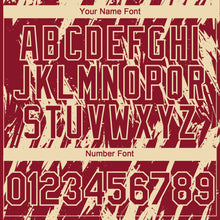 Load image into Gallery viewer, Custom Crimson Cream 3D Pattern Design Splatter Torn Sharp Brush Stroke Authentic Baseball Jersey
