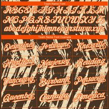 Charger l'image dans la galerie, Custom Brown Cream-Orange 3D Pattern Design Splatter Torn Sharp Brush Stroke Authentic Baseball Jersey
