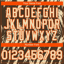 Charger l'image dans la galerie, Custom Brown Cream-Orange 3D Pattern Design Splatter Torn Sharp Brush Stroke Authentic Baseball Jersey

