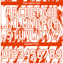 Load image into Gallery viewer, Custom White Orange 3D Pattern Design Splatter Torn Sharp Brush Stroke Authentic Baseball Jersey
